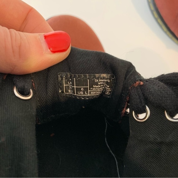 Dr Martens sz 6 Red Maelly Canvas Ankle Boots Padded Collar Women's Shoes - Picture 12 of 12